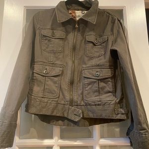 Lucky brand army green jacket in a size large.